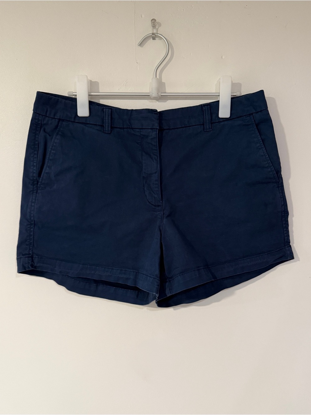 Quince Stretch Cotton Chino Shorts - Navy - Size 12